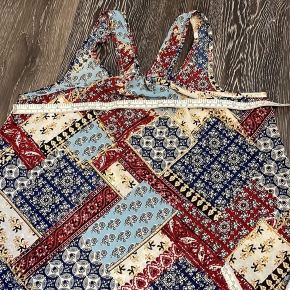 Pink Rose Tank Top Patchwork Design Size Small - Picture 9 of 13